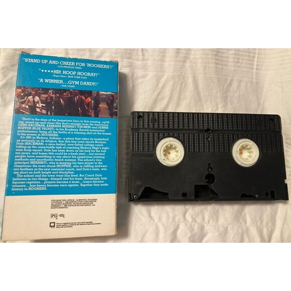 Hoosiers VHS VCR Video Tape Movie Basketball Gene Hackman Drama 1986 Indiana - Picture 6 of 10